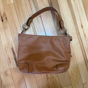 Elegant Brown Leather Shoulder Bag